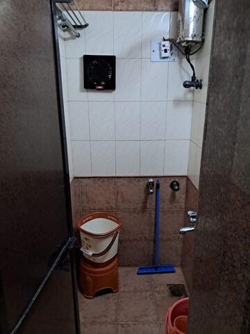 Bathroom in 1 RK Apartment at Nirman CHS Malad West, Malad West – for Rent