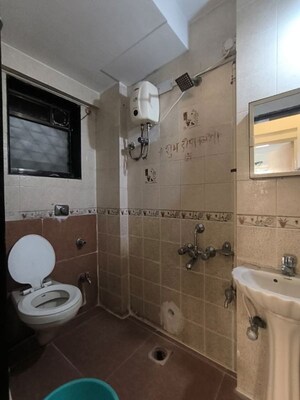Bathroom in 2 BHK Apartment at Progressive Group Highness, Sanpada – for Rent
