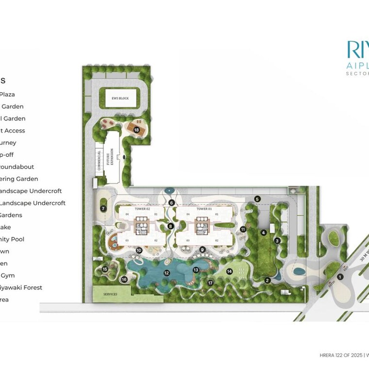 Master Plan, aipl-riviera 4 Bedroom 3211 Sq.Ft. Apartment In Mohammad Heri Village Gurgaon 10084826