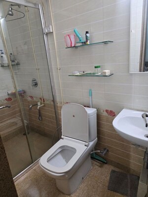 Bathroom in 2 BHK Apartment at Anoushka CHS, Bopodi – for Rent