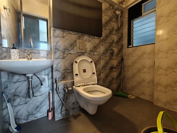 Bathroom in 1 BHK Apartment at Mayuresh CHS, Naupada – for Rent