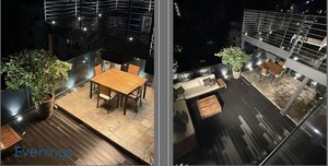 Terrace in 4 BHK Apartment at Lalani Fairmont, Khar West – for Rent