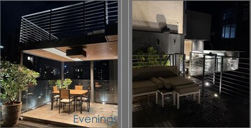 Terrace in 4 BHK Apartment at Lalani Fairmont, Khar West – for Rent