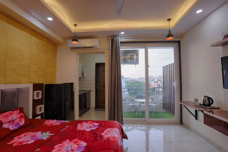 Bedroom, sector 45 Studio 600 Sq.Ft. Builder Floor In Sector 45 Gurgaon 10085380