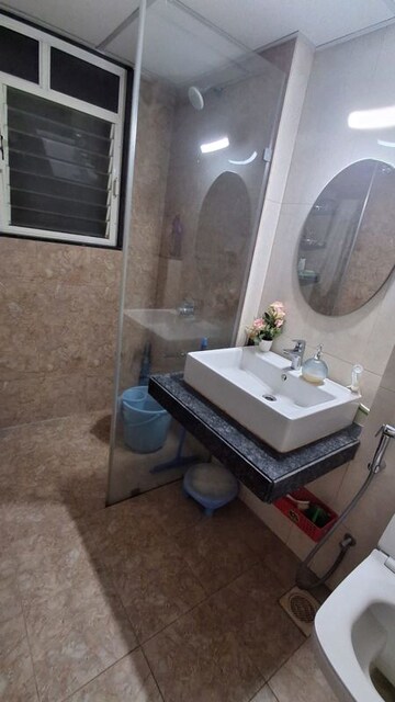 Bathroom in 2 BHK Apartment at Goel Ganga Constella, Kharadi – for Rent
