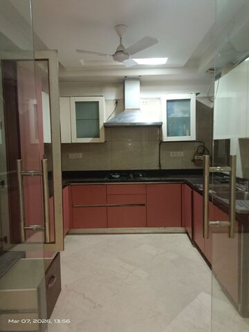 Kitchen in 3 BHK Builder Floor at Sarvodaya Enclave – for Rent