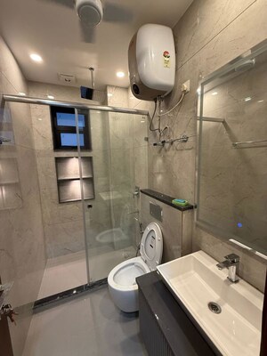 Bathroom in 3 BHK Builder Floor at Kalkaji – for Rent