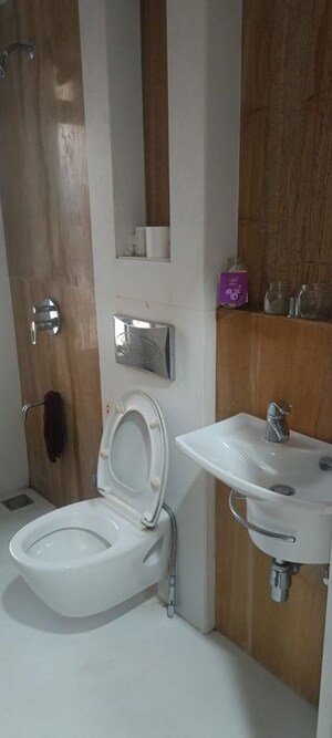 Bathroom in 2 BHK Apartment at Lodha Luxuria, Majiwada – for Rent
