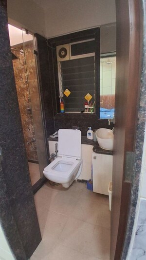 Bathroom in 1 BHK Apartment at Rizvi Cedar, Malad East – for Rent