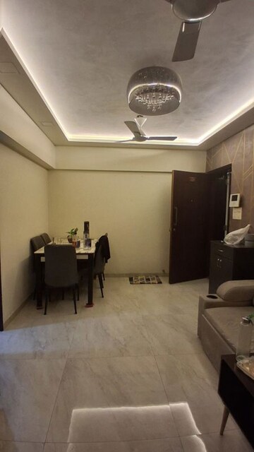 Living Room in 1 BHK Apartment at Rizvi Cedar, Malad East – for Rent