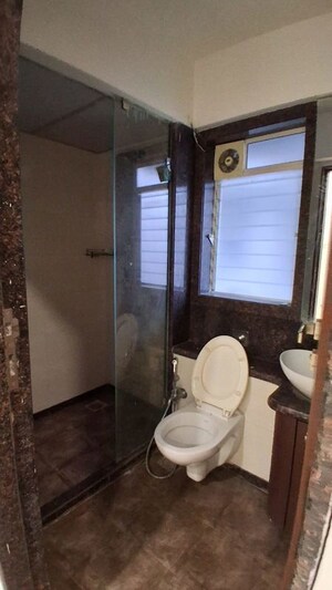 Bathroom in 1 BHK Apartment at Rizvi Cedar, Malad East – for Rent