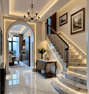 Staircase in 2 BHK Villa at Anekal – for Sale