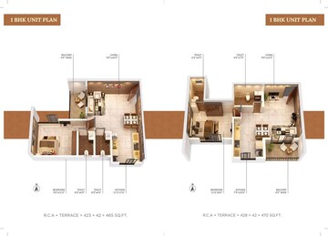 Floor Plan in 1 BHK Apartment at Balaji Estate Dombivli , Dombivli West – for Sale