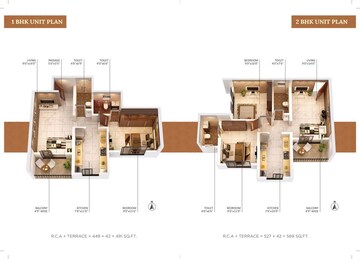 Floor Plan in 1 BHK Apartment at Balaji Estate Dombivli , Dombivli West – for Sale
