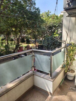 Balcony in 3 BHK Builder Floor at Safdarjung Enclave – for Rent