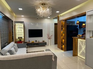 Living Room in 3 BHK Apartment at Kolte Patil Western Avenue, Wakad – for Rent