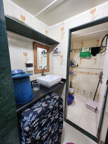 Bathroom in 1 BHK Apartment at Gharonda Housing, Ghansoli – for Rent