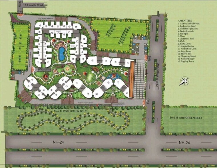 Master Plan, rise-organic-homes 2 Bedroom 1040 Sq.Ft. Apartment In Mahurali Ghaziabad 10088031