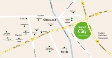 2 BHK Apartment – Map Location View at Sector 6 Wave City - for Sale