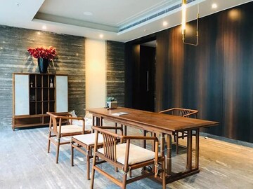 Dining area in 4 BHK Apartment at Manglam 14 Woodland Park, Shiprapath – for Rent
