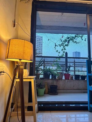 Living Room in 1.5 BHK Apartment at Royal Classic Co Op Society, Andheri West – for Rent