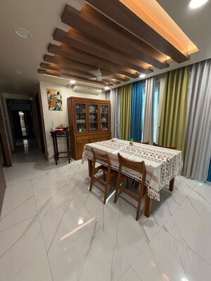 Dining area in 4 BHK Apartment at Nahar F Residences, Balewadi – for Rent