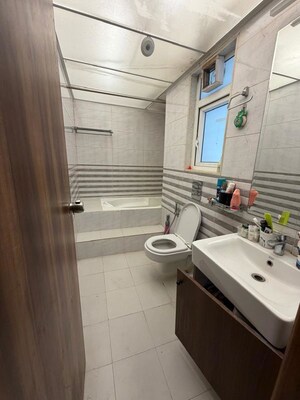 Washroom in 4 BHK Apartment at Nahar F Residences, Balewadi – for Rent