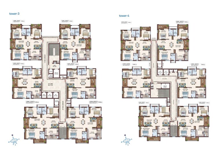 Floor Plan, prosperiti-ekam 3 Bedroom 1900 Sq.Ft. Apartment In Velmala Hyderabad 10088722