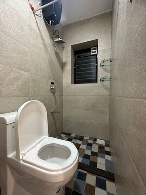 Bathroom in 1 BHK Apartment at Palm Beach Apartments, Versova – for Rent