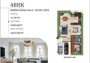 Floor Plan in 4 BHK Villa at SLN Nidhi Palms, Budigere Cross – for Sale