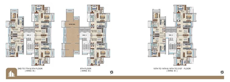 Floor Plan, kandivali west 3 Bedroom 942 Sq.Ft. Apartment In Kandivali West Mumbai 10089367