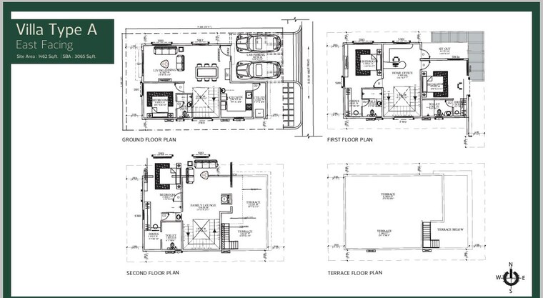 Floor Plan, trifecta-verde-en-resplandor 4 Bedroom 3065 Sq.Ft. Villa In Budigere Road Bangalore 10089421
