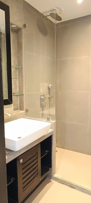 Bathroom in 3 BHK Apartment at Oberoi Springs, Andheri West – for Rent