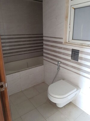 Bathroom in 3 BHK Apartment at Nahar F Residences, Balewadi – for Rent