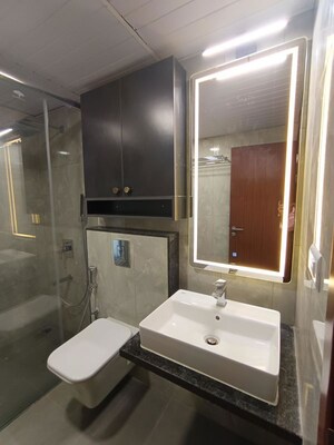 Bathroom in 4 BHK Apartment at LnT Raintree Boulevard, Hebbal – for Rent