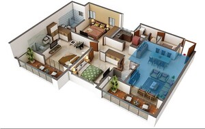 Floor Plan in 3.5 BHK Apartment at Godrej Air Sector 85, Sector 85 – for Sale