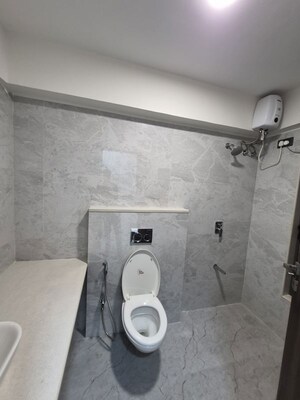 Bathroom in 3 BHK Apartment at Shree Suraj Park Grandeur, Vile Parle West – for Rent