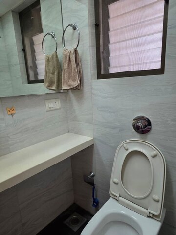 Bathroom in 2 BHK Apartment at Vrindavan Society, Malad West – for Rent