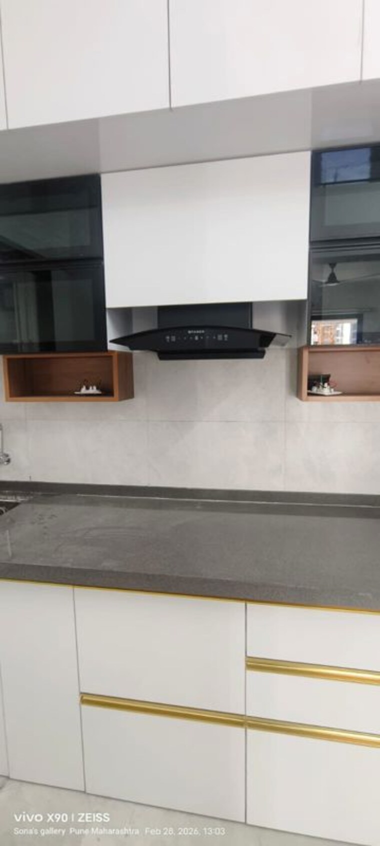 Kitchen, unique-youtopia 2 Bedroom 800 Sq.Ft. Apartment In Kharadi Pune 10092353