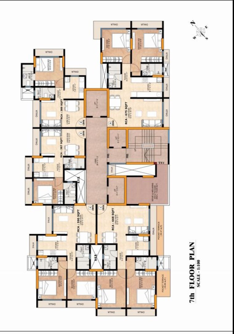 Floor Plan, jankalyan nagar 1 Bedroom 625 Sq.Ft. Apartment In Jankalyan Nagar Mumbai 9251239