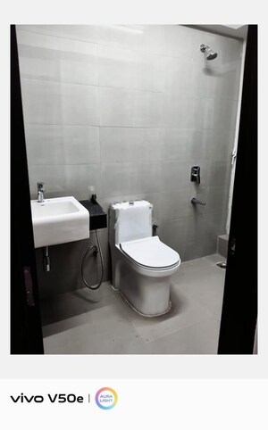 Bathroom in 2 BHK Apartment at Indiabulls One Indiabulls, Pokhran Road No Two – for Rent