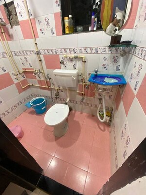 Bathroom in 3 BHK Apartment at Kopar Khairane – for Rent
