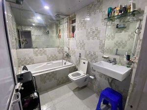 Bathroom in 3 BHK Apartment at Kopar Khairane – for Rent