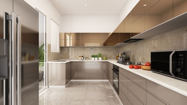 Kitchen, kanpur road 2 Bedroom 1557 Sq.Ft. Apartment In Kanpur Road Lucknow 10094122