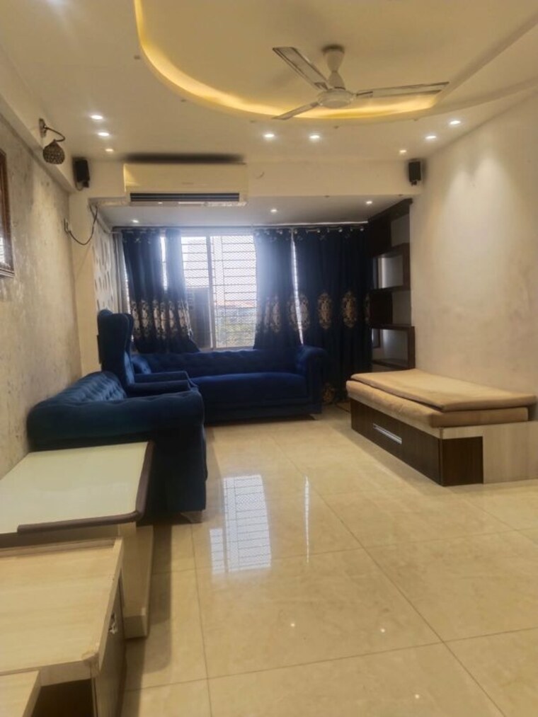 Living Room, gajra-bhoomi-tower 3 Bedroom 1500 Sq.Ft. Apartment In Kharghar Navi Mumbai 10094120