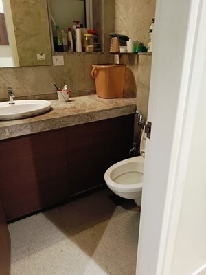 Bathroom in 2 BHK Apartment at L&T Crescent Bay T2, Parel – for Rent