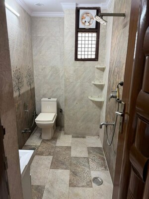 Bathroom in 3 BHK Builder Floor at Kalkaji – for Rent