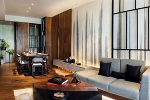 Living Room in 3.5 BHK Apartment at Krisumi Waterfall Suites, Sector 36a – for Sale