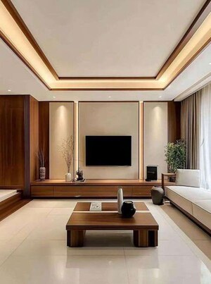 Living Room in 2 BHK Apartment at The Wadhwa Solitaire, Kolshet Road – for Sale