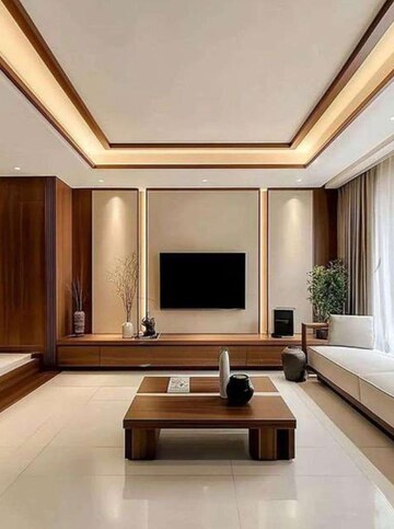 Living Room in 2 BHK Apartment at The Wadhwa Solitaire, Kolshet Road – for Sale